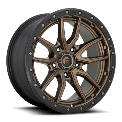 Aluminum Wheels 20X10 Rebel D681 5 On 127 Matte Bronze Black Bead Ring 75.3 Bore -18 Offset Fuel Off Road Wheels