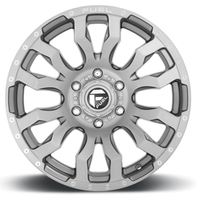 Aluminum Wheels 22X12 Blitz D693 6 On 135 Brushed Gunmetal Gray Tinted Clear 87.1 Bore -44 Offset Multi Spoke Fuel Off Road Wheels