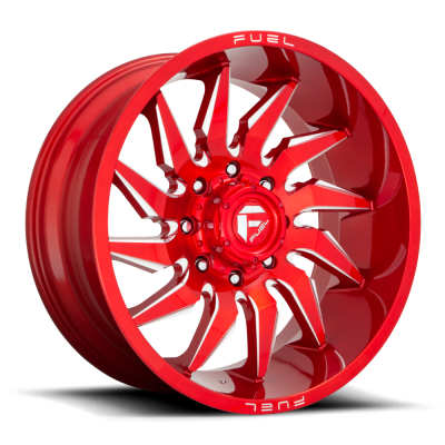 Aluminum Wheels 24X12 Saber D745 5 On 127 Candy Red Milled 71.5 Bore -44 Offset Fuel Off Road Wheels