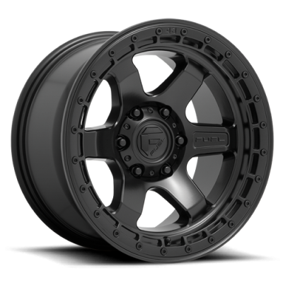 Aluminum Wheels 18X9 Block D750 5 On 127 Matte Black/Black Ring 71.5 Bore 1 Offset 6 Spoke Fuel Off Road Wheels