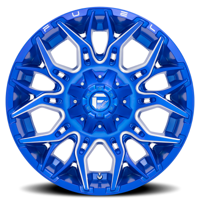 Aluminum Wheels 20X10 Twitch D770 5 On 114.3/5 On 127 Anodized Blue Milled 78 Bore -18 Offset Fuel Off Road Wheels