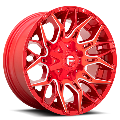 Aluminum Wheels 22X10 Twitch D771 5 On 114.3/5 On 127 Candy Red Milled 78 Bore -18 Offset Fuel Off Road Wheels