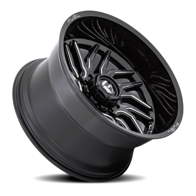 Aluminum Wheels 24X12 Hurricane D807 5 On 127 Gloss Black Milled 71.5 Bore -44 Offset Fuel Off Road Wheels