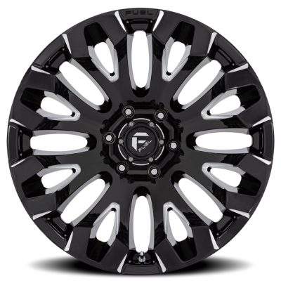 Aluminum Wheels 20X9 Quake D828 5 On 114.3 Gloss Black Milled 72.56 Bore 1 Offset Fuel Off Road Wheels
