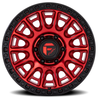 Aluminum Wheels 20X9 Cycle D834 5 On 127 Candy Red/Black Ring 71.5 Bore 1 Offset Fuel Off Road Wheels