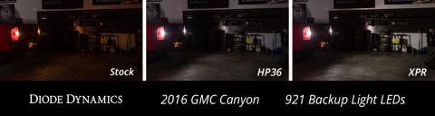Backup LEDs for 2015-2021 GMC Canyon (pair), HP36 (210 lumens)