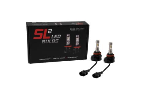 H11/H8/H9 Yellow SL2 LED Bulbs Pair Diode Dynamics