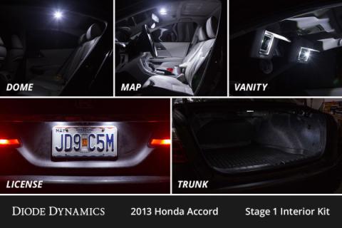 Interior LED Kit for 2013-2017 Honda Accord, Cool White Stage 2 Diode Dynamics