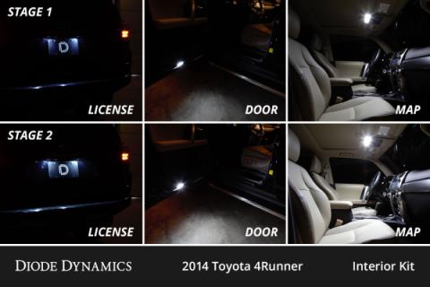 Interior LED Kit for 2010-2024 Toyota 4Runner, Cool White Stage 2 Diode Dynamics