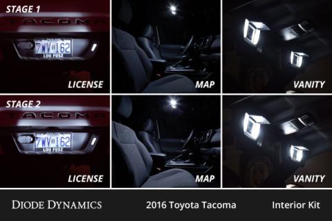 Interior LED Kit for 2016-2023 Toyota Tacoma, Cool White Stage 2 Diode Dynamics
