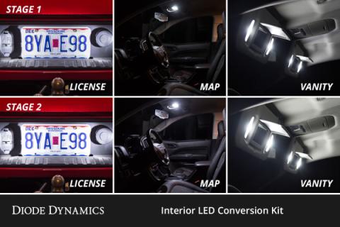 Interior LED Kit for 2017-2020 Ford F-150 Raptor, Cool White Stage 2 Diode Dynamics
