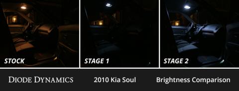 Interior LED Kit for 2014-2019 Kia Soul, Cool White Stage 2 Diode Dynamics