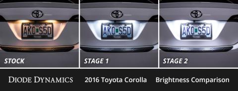 Interior LED Kit for 2014-2022 Toyota Corolla, Cool White Stage 1 Diode Dynamics