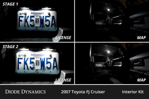 Interior LED Kit for 2007-2014 Toyota FJ Cruiser, Cool White Stage 1 Diode Dynamics