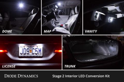 Interior LED Kit for 2012-2017 Toyota Camry, Cool White Stage 1 Diode Dynamics