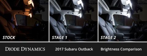 Interior LED Kit for 2015-2019 Subaru Outback, Cool White Stage 1 Diode Dynamics