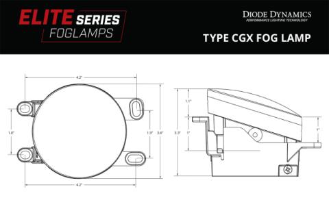 Elite Series Fog Lamps for 2012-2014 Toyota Prius Pair Cool White 6000K Diode Dynamics