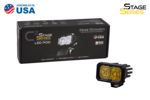 Stage Series 2 Inch LED Pod, Pro Yellow Combo Standard ABL Each
