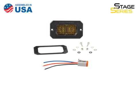 Stage Series 2 Inch LED Pod, Pro Yellow Fog Flush ABL Each