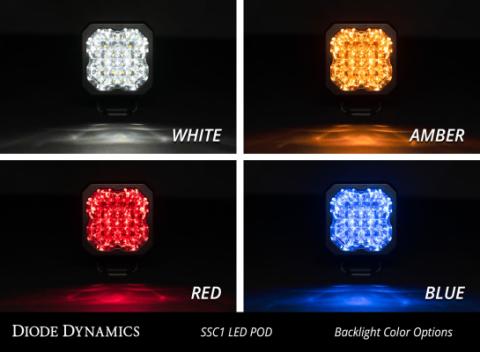 Stage Series C1 LED Pod Sport White Flood Standard RBL Pair Diode Dynamics