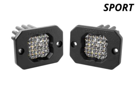 Stage Series C1 LED Pod Sport White Flood Flush RBL Pair Diode Dynamics