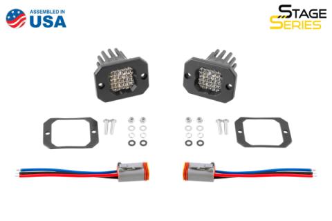 Stage Series C1 LED Pod Sport White Flood Flush RBL Pair Diode Dynamics
