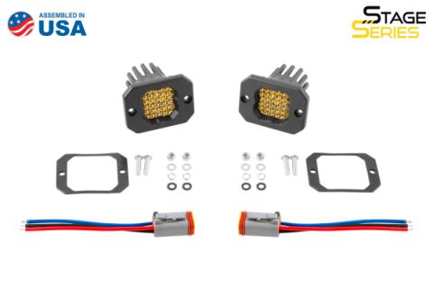 Stage Series C1 LED Pod Sport Yellow Flood Flush ABL Pair Diode Dynamics