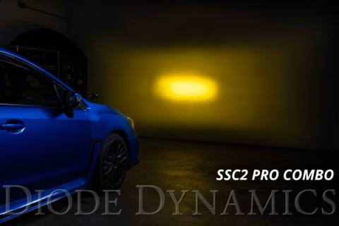 SS3 LED Ditch Light Kit for 2015-2021 Subaru WRX/STi, Sport Yellow Combo Diode Dynamics