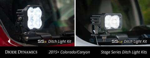 SS3 LED Ditch Light Kit for 2015-2021 Chevrolet Colorado, Pro White Combo Diode Dynamics
