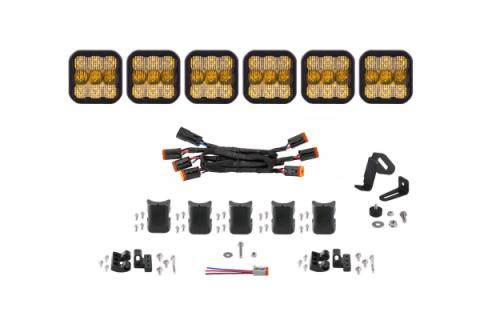 SS5 Sport Universal CrossLink 6-Pod Lightbar Yellow Combo Diode Dynamics