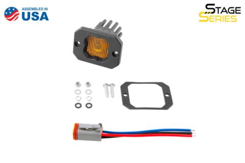 Stage Series C1 LED Pod Yellow SAE Fog Flush ABL Each Diode Dynamics