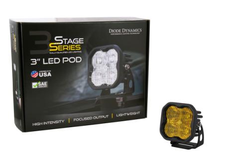 SS3 Max ABL Yellow SAE Fog Standard Single Diode Dynamics
