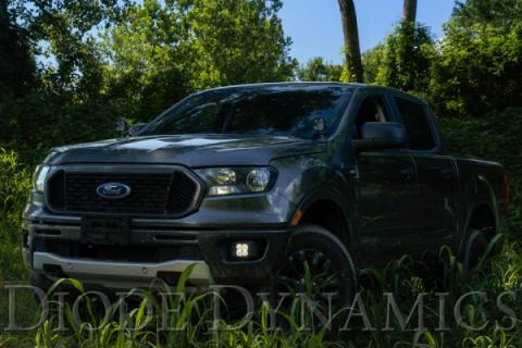 SS3 LED Fog Light Kit for 2019-2021 Ford Ranger Yellow SAE Fog Pro w/ Backlight Diode Dynamics