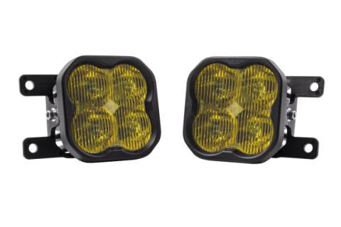 SS3 LED Fog Light Kit for 2010-2018 Ford Transit Connect Yellow SAE Fog Pro w/ Backlight Diode Dynamics