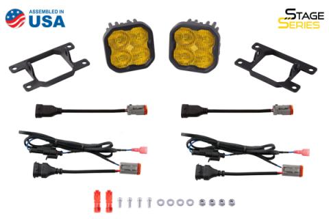 SS3 LED Fog Light Kit for 2010-2018 Ford Transit Connect Yellow SAE Fog Pro w/ Backlight Diode Dynamics
