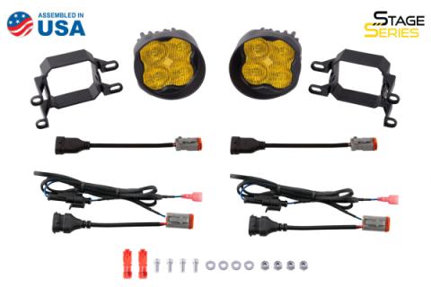 SS3 LED Fog Light Kit for 2012-2016 Toyota Prius V Yellow SAE Fog Sport w/ Backlight Diode Dynamics