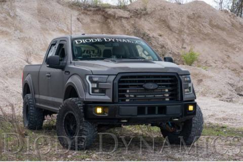 SS3 LED Fog Light Kit for 2015-2020 Ford F-150 White SAE Fog Pro w/ Backlight Diode Dynamics