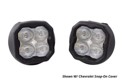 SS3 LED Fog Light Kit for 2007-2013 Chevrolet Avalanche Yellow SAE Fog Max w/ Backlight Diode Dynamics