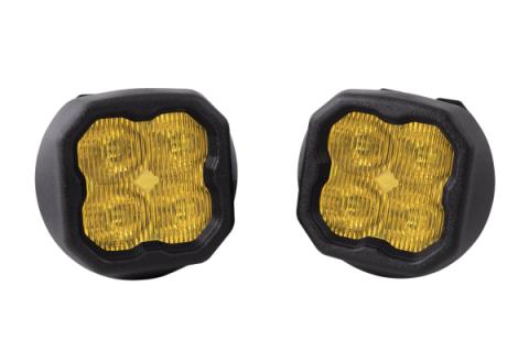 SS3 LED Fog Light Kit for 2007-2013 Chevrolet Avalanche Yellow SAE Fog Max w/ Backlight Diode Dynamics