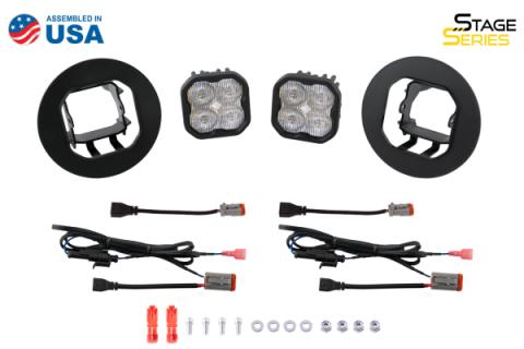 SS3 LED Fog Light Kit for 2007-2014 GMC Sierra 2500/3500 Yellow SAE Fog Max w/ Backlight Diode Dynamics