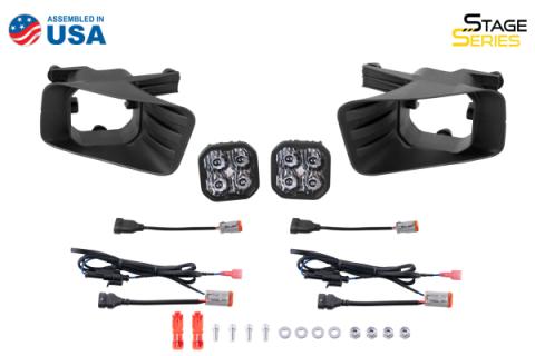 SS3 LED Fog Light Kit for 2009-2012 Ram 1500 Yellow SAE Fog Sport w/ Backlight Diode Dynamics