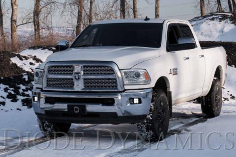 SS3 LED Fog Light Kit for 2010-2018 Ram 2500/3500 Yellow SAE Fog Sport w/ Backlight Diode Dynamics