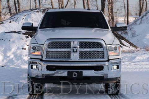 SS3 LED Fog Light Kit for 2010-2018 Ram 2500/3500 White SAE Fog Pro w/ Backlight Diode Dynamics