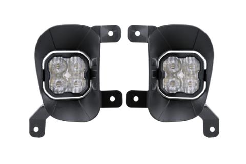 SS3 LED Fog Light Kit for 2013-2018 Ram 1500 White SAE Fog Max w/ Backlight Diode Dynamics