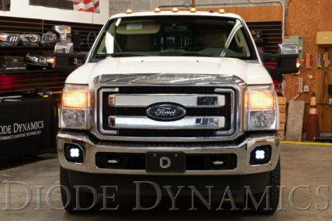 SS3 LED Fog Light Kit for 2011-2016 Ford Super Duty F-250/F-350 Yellow SAE Fog Pro w/ Backlight Diode Dynamics