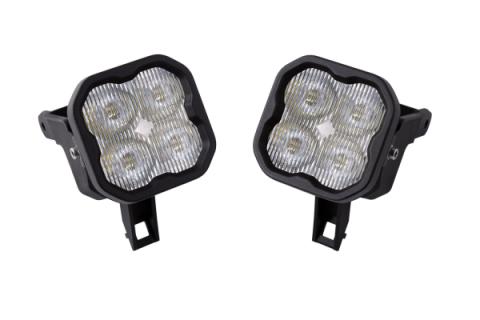 SS3 LED Fog Light Kit for 2000-2005 Ford Excursion White SAE Fog Sport w/ Backlight Diode Dynamics