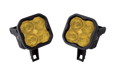 SS3 LED Fog Light Kit for 2000-2005 Ford Excursion Yellow SAE Fog Pro w/ Backlight Diode Dynamics