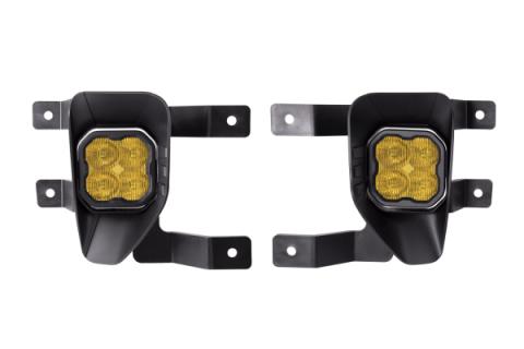 SS3 LED Fog Light Kit for 2019 Chevrolet Silverado 1500 LD Yellow SAE Fog Pro w/ Backlight Diode Dynamics