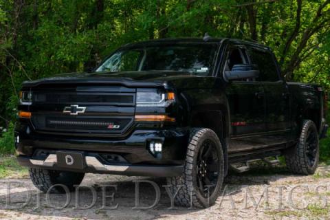 SS3 LED Fog Light Kit for 2016-2018 Chevrolet Silverado 1500 Yellow SAE Fog Max w/ Backlight Diode Dynamics