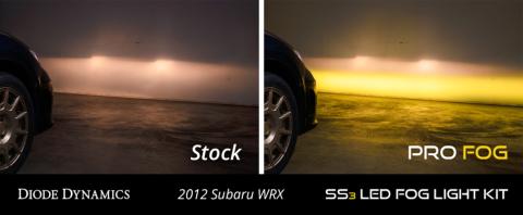 SS3 LED Fog Light Kit for 2011-2014 Subaru WRX/STi White SAE Fog Sport w/ Backlight Diode Dynamics